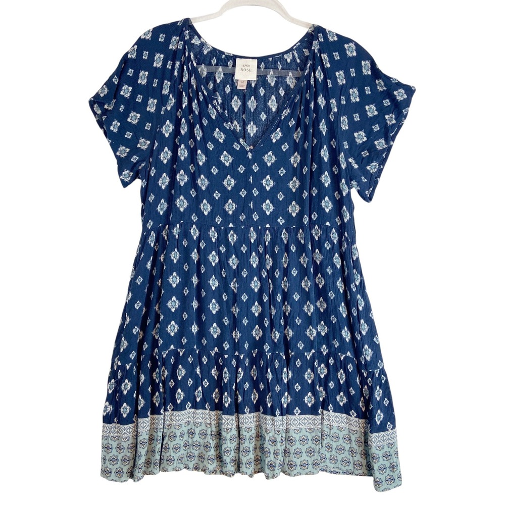 Knox Rose Navy Blue Printed Mini Dress